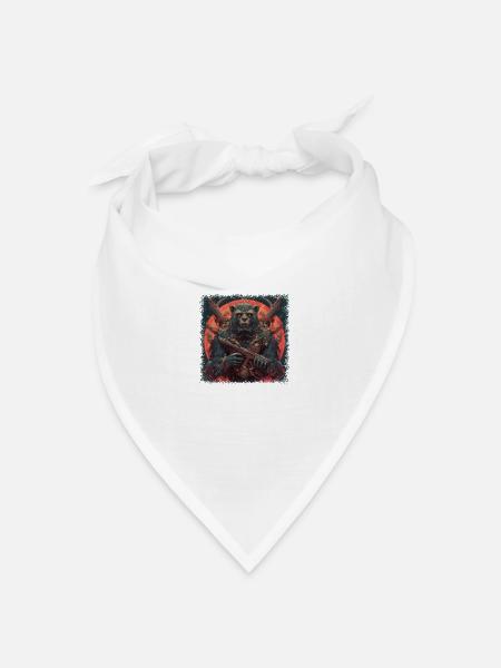 bear cool gift brown bear birthday - Bandana Dreieckstuch - Weiß