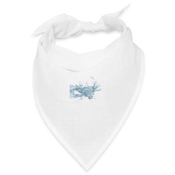Wasserspritzer! - Bandana Dreieckstuch - Weiß - Vorne