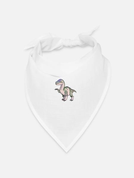 Dinosaurier klein - Dinofreunde - DesignWerkstatt - Bandana Dreieckstuch - Weiß