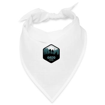 GR20 Grande Randonnée Korsika Trekking zu Fuß - Bandana Dreieckstuch - Weiß - Vorne
