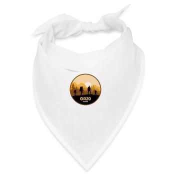 GR20 Grande Randonnée Korsika Trekking zu Fuß - Bandana Dreieckstuch - Weiß - Vorne