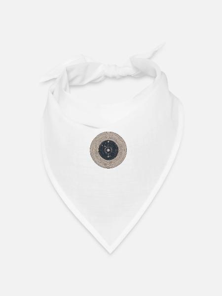 Abstraktes Sonnensystem / Planeten / Universum - Bandana Dreieckstuch - Weiß