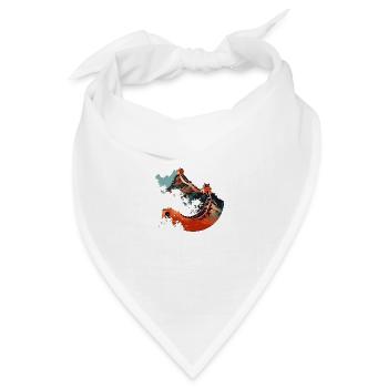 Chinesische Mauer, ein Meisterwerk - Bandana Dreieckstuch - Weiß - Vorne