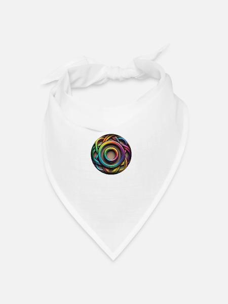 Regenbogen Farben Elemente Knoten - Bandana Dreieckstuch - Weiß