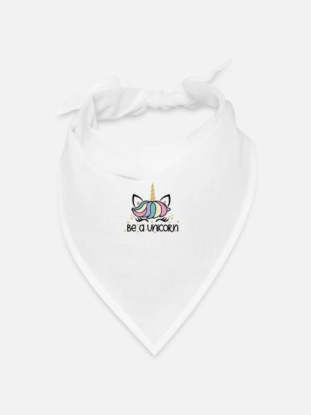 Unicorn - Bandana Dreieckstuch - Weiß
