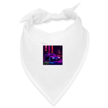 Tuning Cars - Bandana Dreieckstuch - Weiß - Vorne