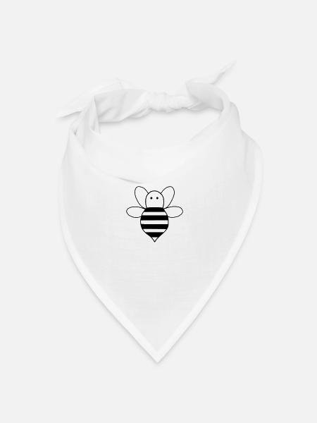 Bee Kind - Unterstütze die Bienen - Bandana Dreieckstuch - Weiß