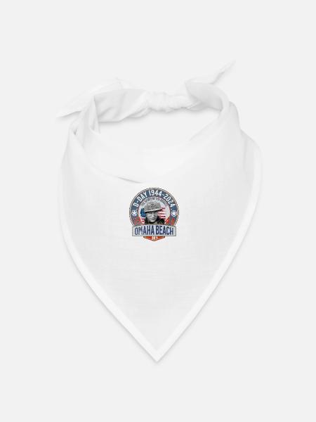 Omaha Beach D TAG 1944 2024 - Bandana Dreieckstuch - Weiß