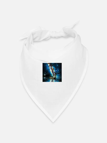 spaceship - Bandana Dreieckstuch - Weiß