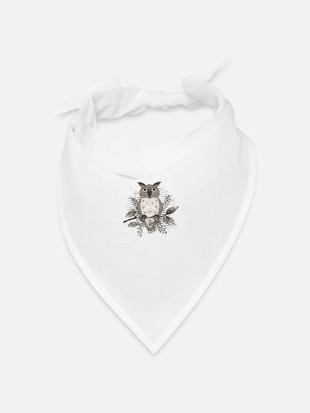 Vogel - Bandana Dreieckstuch - Weiß