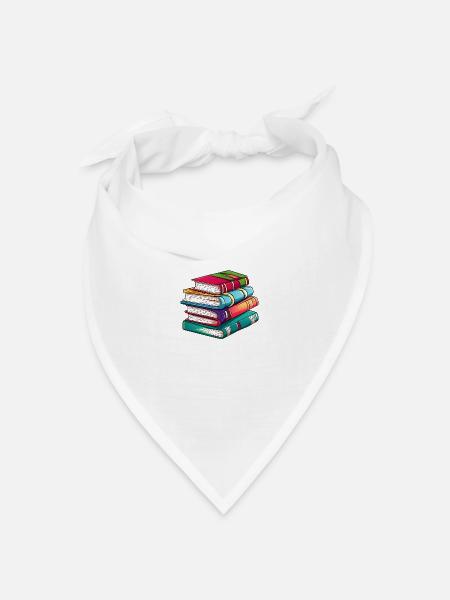 Buch Lesen Bücher Geschenk Leser Buchliebhaber - Bandana Dreieckstuch - Weiß