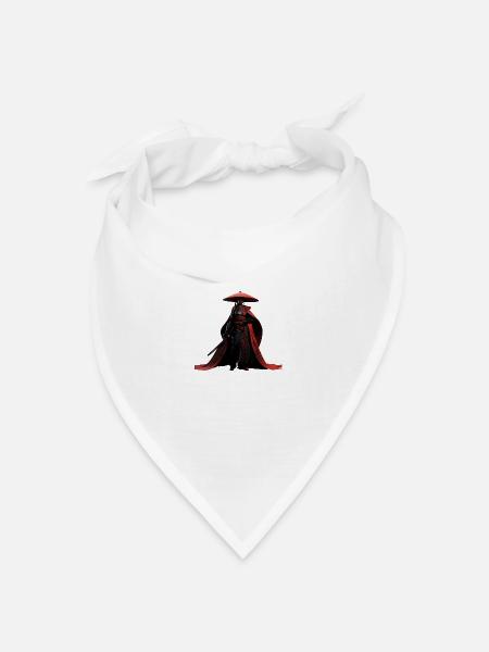 SCHWARZER SAMURAI - Bandana Dreieckstuch - Weiß