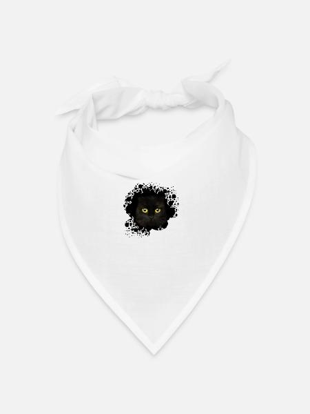 Katze - Bandana Dreieckstuch - Weiß
