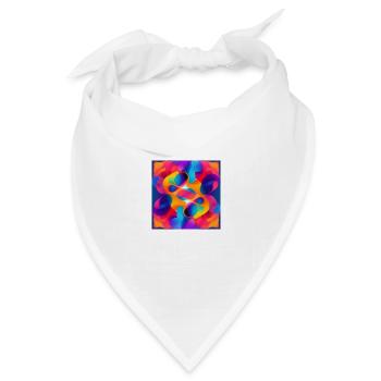 Abstrakt - Bandana Dreieckstuch - Weiß - Vorne