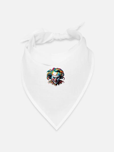 Clown - Bandana Dreieckstuch - Weiß