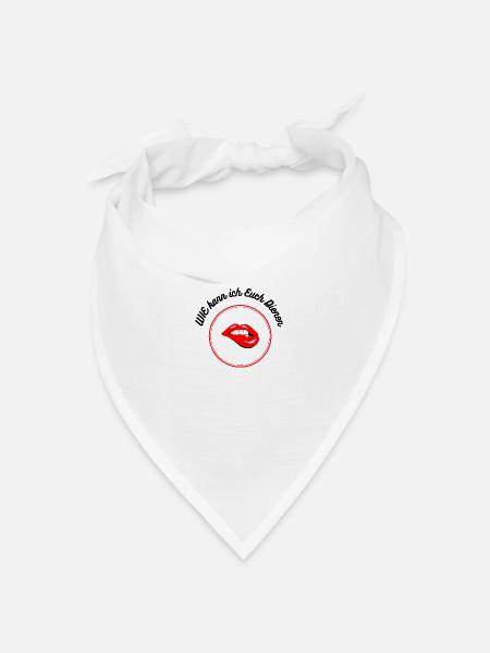 Wie kann ich euch Dienen - Bandana Dreieckstuch - Weiß