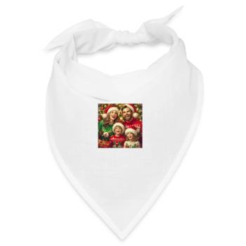 Heiligabend Weihnachtswaffel Geschenke Weihnachtsbaum - Bandana Dreieckstuch - Weiß - Vorne