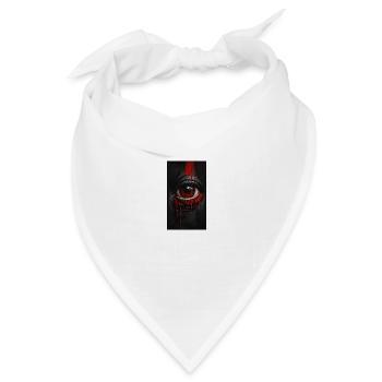 Blutiges Auge, Geisterhafte Angst, Grausame Dunkelheit - Bandana Dreieckstuch - Weiß - Vorne