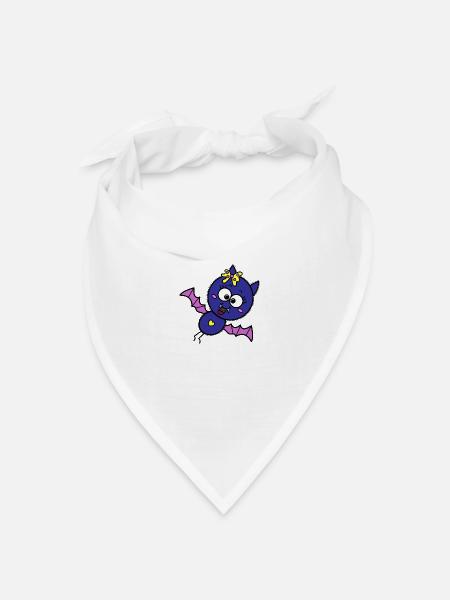 Fledermausi - Bandana Dreieckstuch - Weiß