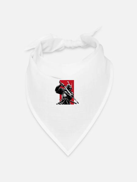 Samurai - Bandana Dreieckstuch - Weiß