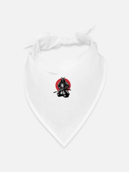 Samurai - Bandana Dreieckstuch - Weiß