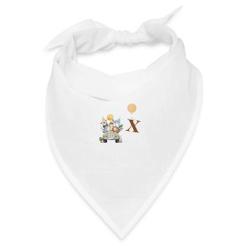 Buchstabe x Safari - Bandana Dreieckstuch - Weiß - Vorne