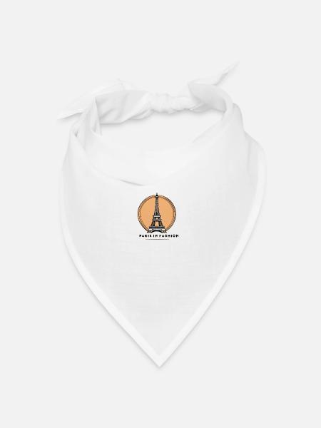 Paris, Hauptstadt der Mode - Bandana Dreieckstuch - Weiß