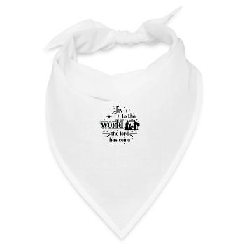 Joy to the world the lord has come - Bandana Dreieckstuch - Weiß - Vorne