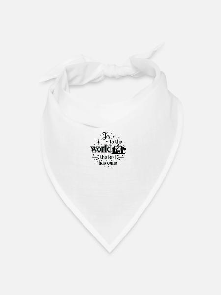 Joy to the world the lord has come - Bandana Dreieckstuch - Weiß