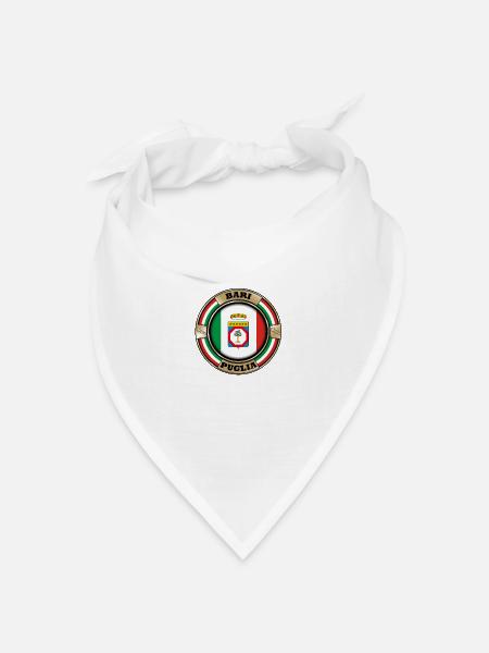 Bari, Apulien - Bandana Dreieckstuch - Weiß