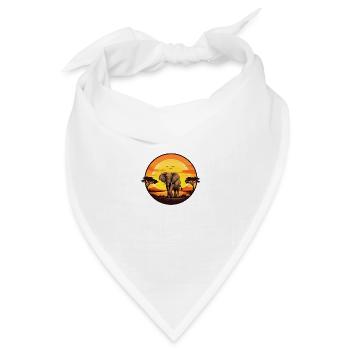 Afrikanische Sonne - Bandana Dreieckstuch - Weiß - Vorne