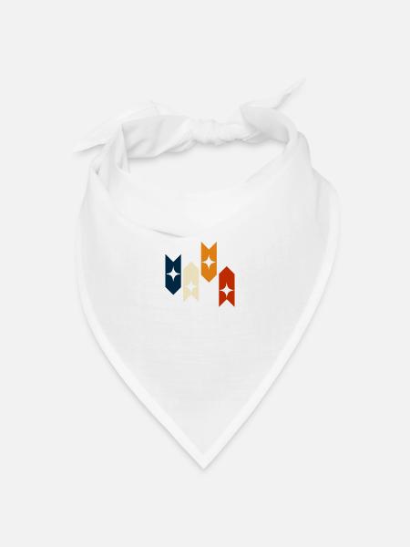 Vintage Retro Star - Stern Geschenkidee - Bandana Dreieckstuch - Weiß