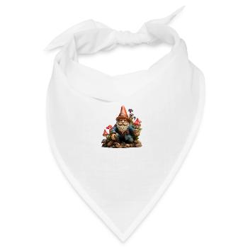 Gartenzwerge sind nicht nur dekorativ - Bandana Dreieckstuch - Weiß - Vorne