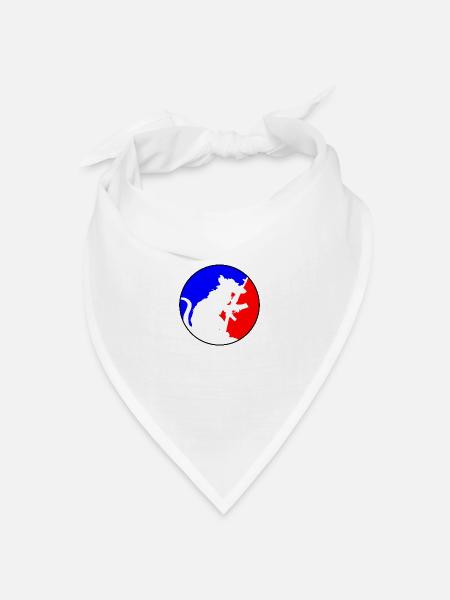 TerRaRisT - Logo - Bandana Dreieckstuch - Weiß