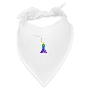 Hermannsdenkmal Regenbogen - Bandana Dreieckstuch - Weiß - Vorne