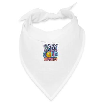 Baby, es ist kalt draußen - Bandana Dreieckstuch - Weiß - Vorne