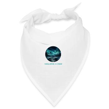 Der Fimbulwinter naht - mit epischen Nordlichtern - Bandana Dreieckstuch - Weiß - Vorne