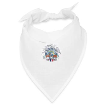 Teahupoo Surf Polynesien - Bandana Dreieckstuch - Weiß - Vorne