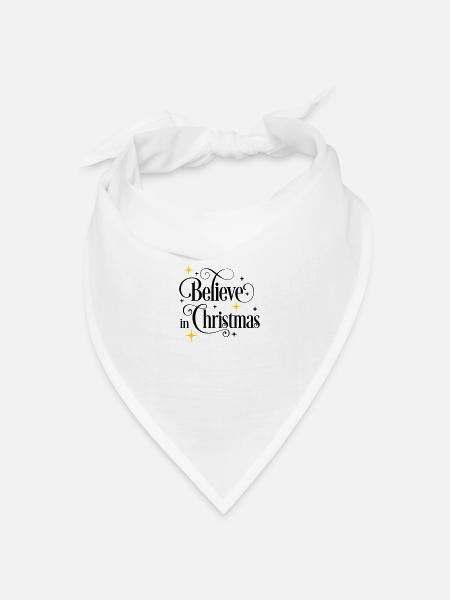 Weihnachten - Bandana Dreieckstuch - Weiß