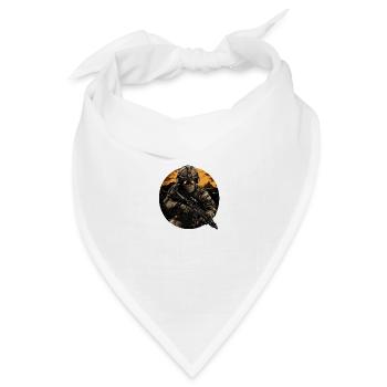 Army soldier Soldat Logo - Bandana Dreieckstuch - Weiß - Vorne