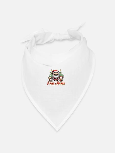 Frohe weihnachten - Bandana Dreieckstuch - Weiß
