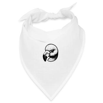 Schräger Vogel - Bandana Dreieckstuch - Weiß - Vorne