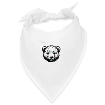 Süße Tierkinder | Eisbär - Bandana Dreieckstuch - Weiß - Vorne