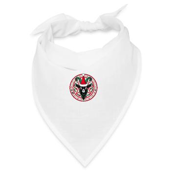 Pentagramm Ziege Weihnachten - Bandana Dreieckstuch - Weiß - Vorne