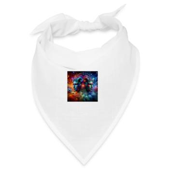 Satyr Zwilling, Widder - Bandana Dreieckstuch - Weiß - Vorne