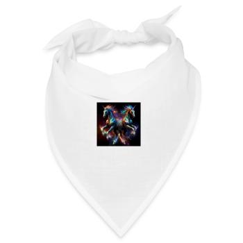 Einhorn Paar Dystopisch Fantasy - Bandana Dreieckstuch - Weiß - Vorne