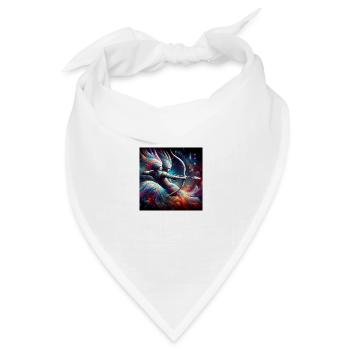 Doppel Schütze mit Bogen - Bandana Dreieckstuch - Weiß - Vorne