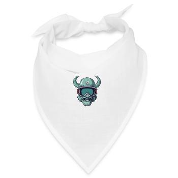 Steinbock Wintersport - Bandana Dreieckstuch - Weiß - Vorne