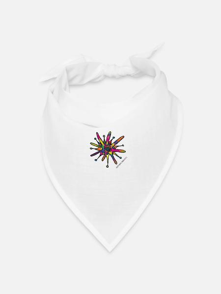 Weihnachtsstern von Victoria Deregus 04 - Bandana Dreieckstuch - Weiß