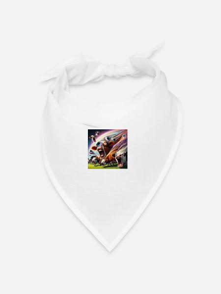 Super Kühe - Bandana Dreieckstuch - Weiß